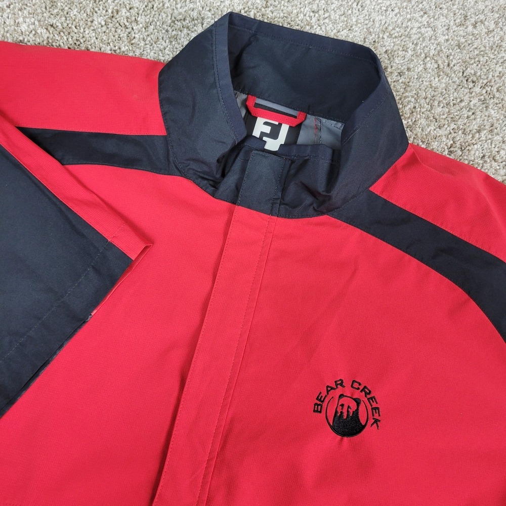 FootJoy Dryjoys‎ Mens XL Red Black Half Zip Golf Wind Shirt Short Sleeve